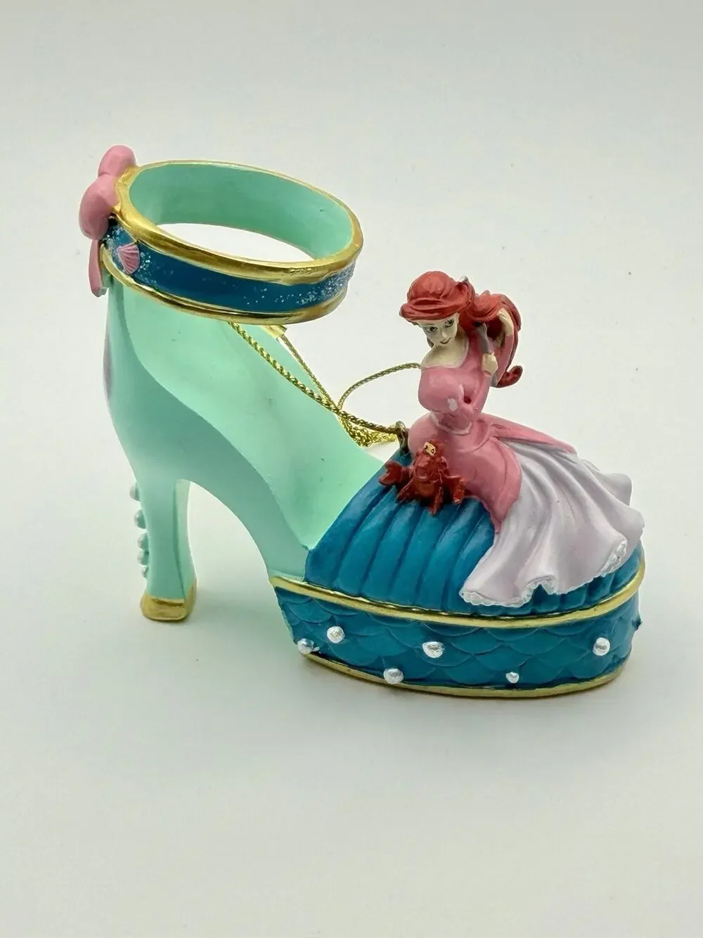 Bradford Exchange Disney Ariel Once Upon A Slipper Shoe Ornament WT